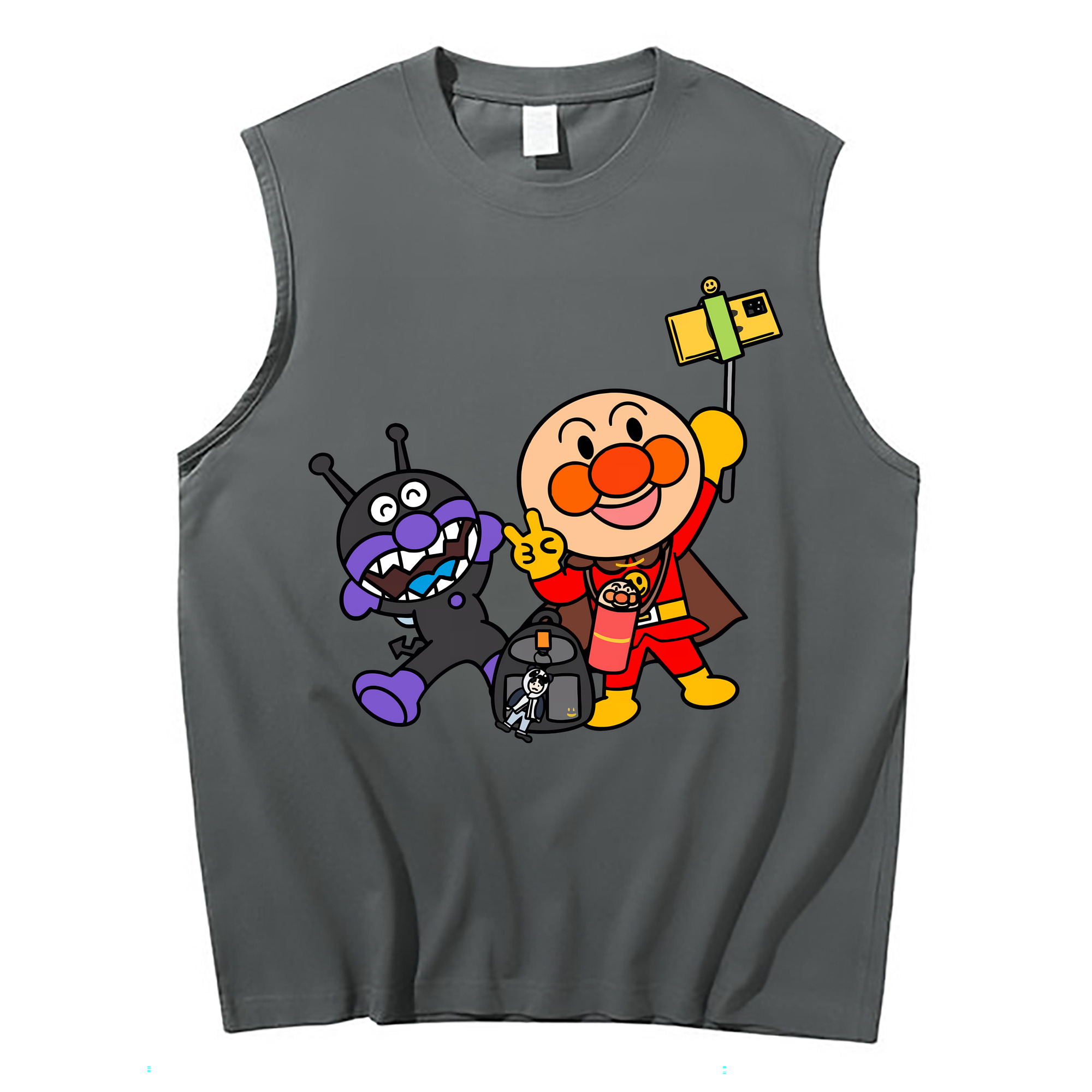 （画像用） アンパンマン Anpanman コットン100％タンクトップ（フロントプリント）